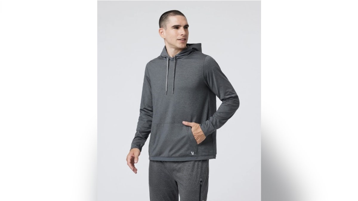 Made of premium moisture-wicking fabric, this hoodie is comfortable and practical.