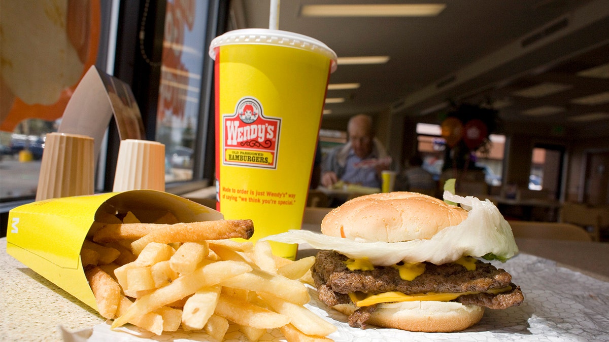 Close-up of Wendy's meal