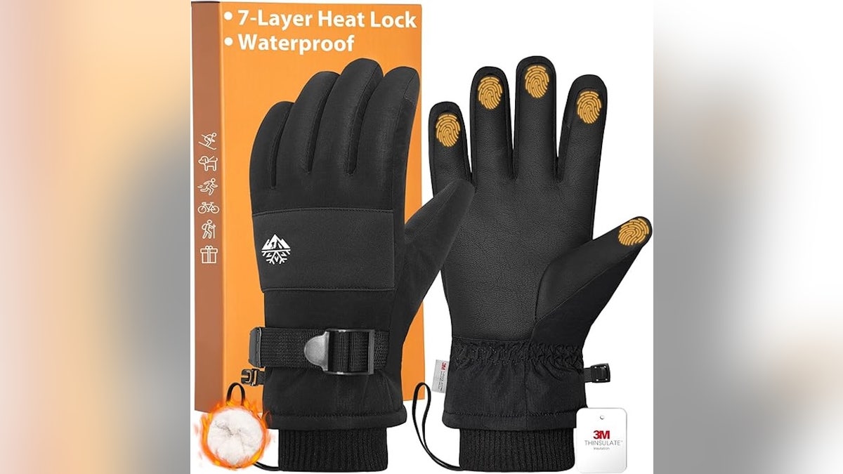 These waterproof gloves are touchscreen-friendly.