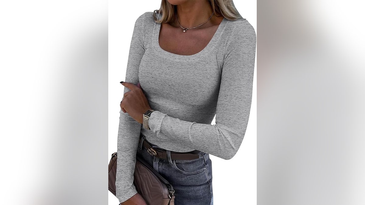 This easy fit shirt is perfect for layering over.?