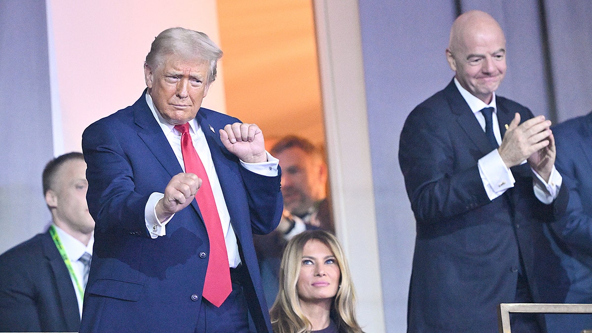 President Trump dancing at the World Cup draw