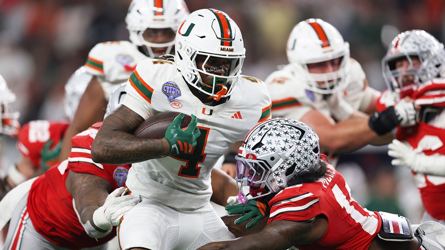 Miami upsets Ohio State for shocking CFP win, ends Buckeyes' back-to-back national title hopes