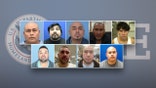 A grid of nine mugshots showing the individuals highlighted by ICE. From left to right, top to bottom: Alfonso Batalla Garcia, Leonardo Ignot-Osto, Amilcar Waldo Gonzalez-Jimenez, Victor Manuel Mendoza-Garcia, Juan Morales Martinez, Jaime Mandujano-Nunez, Jose Manuel Fuentes-Vargas, Juan Alberto Caro Marin, and Guillermo Garcia-Porcayo