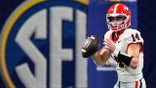 Gunner Stockton looks down the field