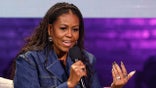Michelle Obama addressing crowd