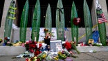 makeshift memorial for National Guardsmen