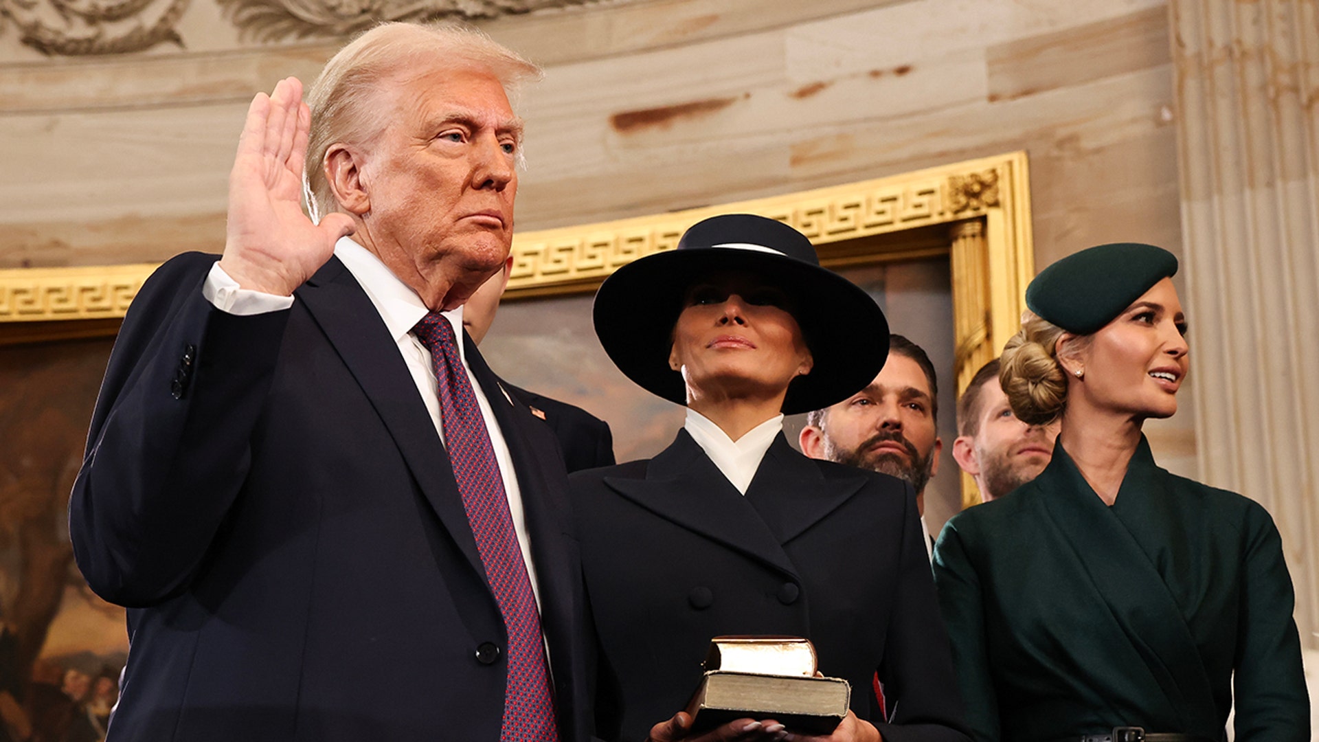 Donald Trump takes the oath of office