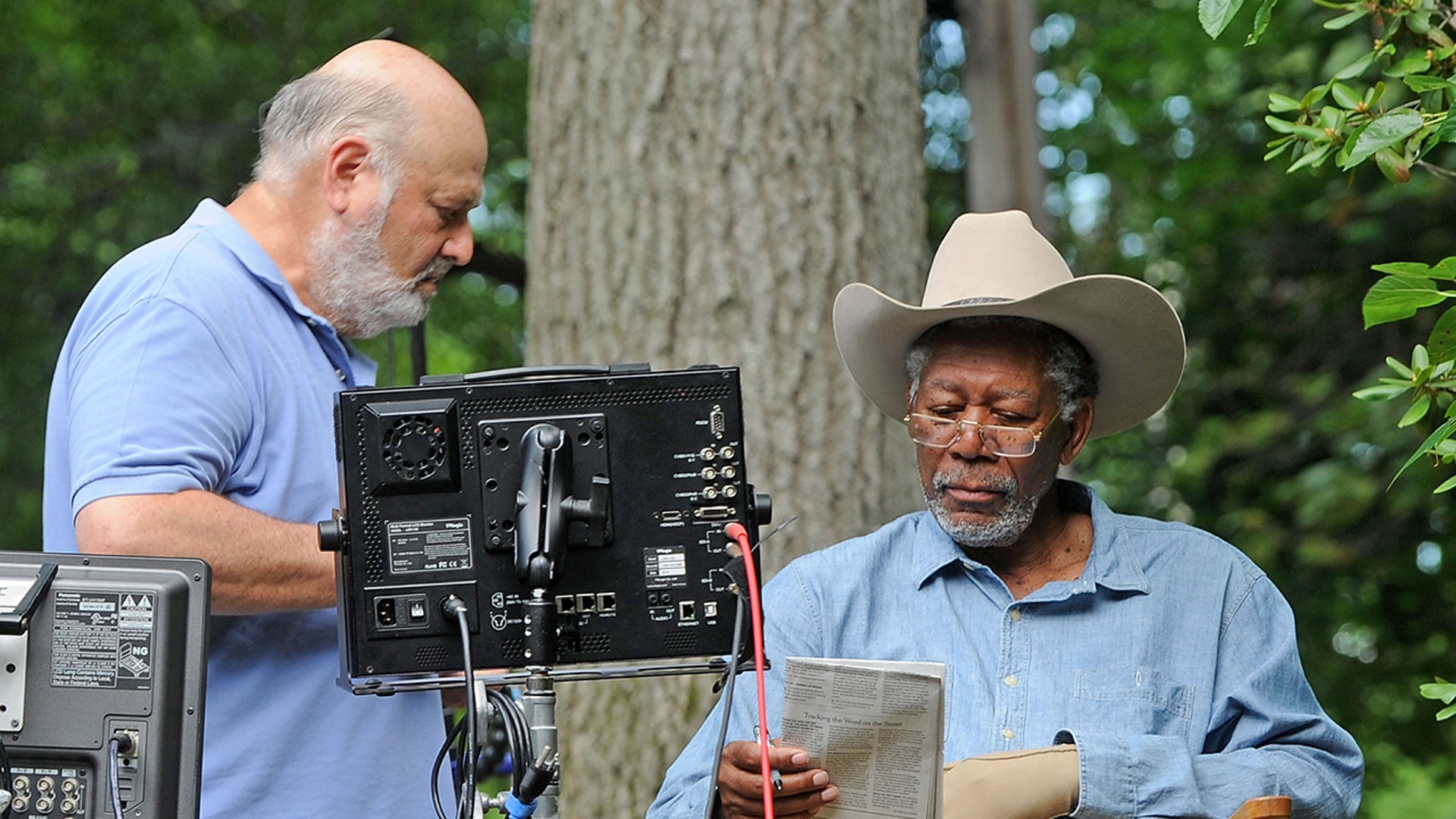 Rob Reiner directs Morgan Freeman