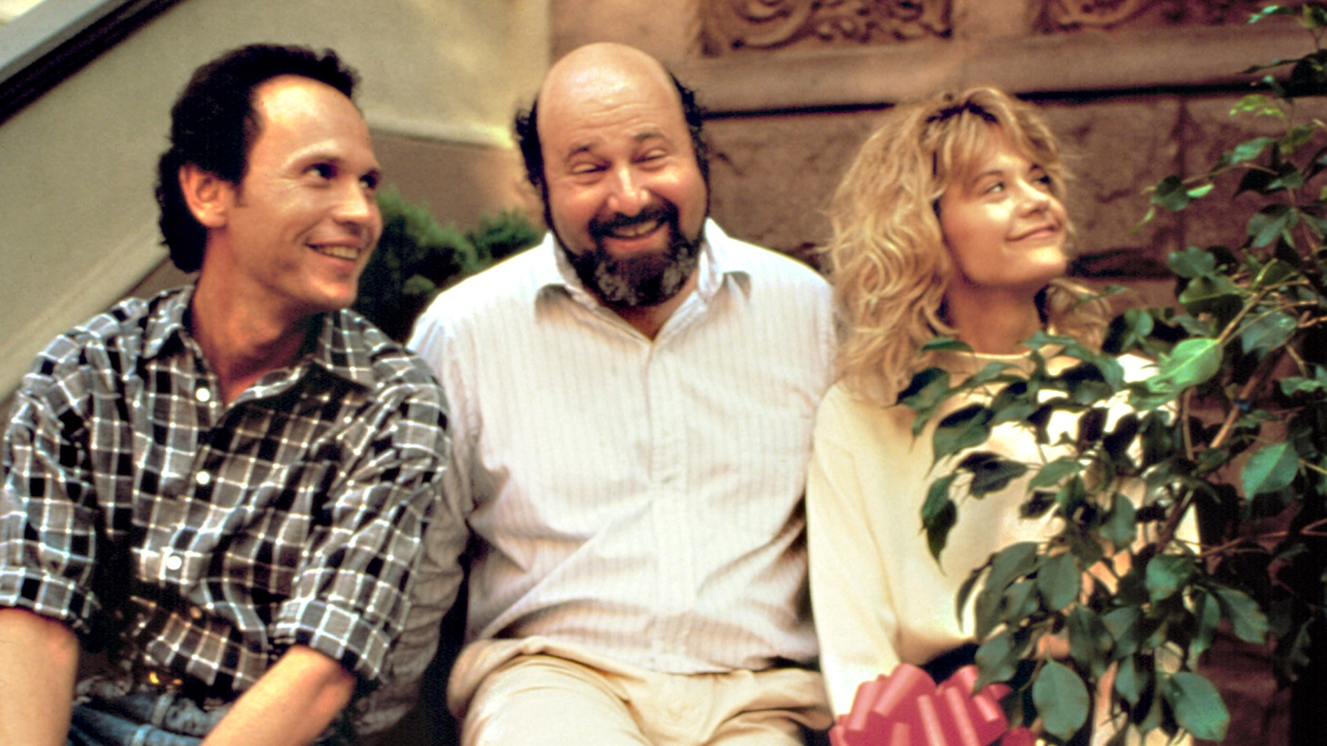 Rob Reiner with the cast of When Harry Met Sally