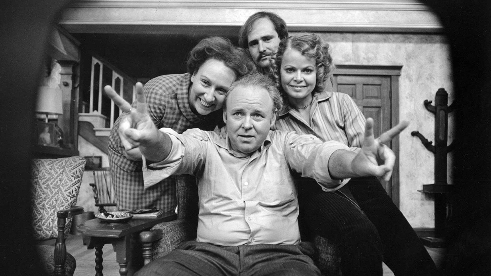 Jean Stapleton, Carroll O'Connor, Rob Reiner and Sally Struthers