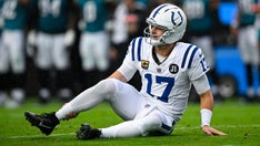 Colts' Daniel Jones slams helmet in frustration as he suffers gruesome Achilles injury