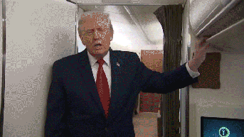 Trump unfazed as bathroom blunder interrupts Air Force One briefing with reporters - Fox News