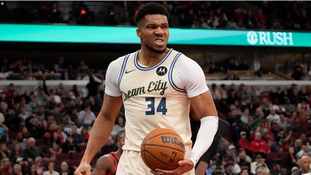 Giannis Antetokounmpo's late-game dunk nearly causes brawl between Bucks, Bulls players