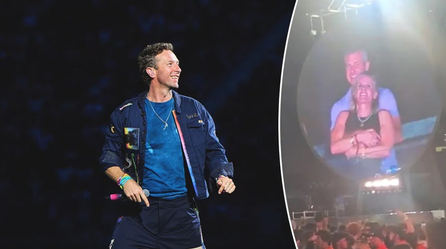 Coldplay’s Chris Martin catches couple on Kiss Cam, jokingly asks if they’re having an affair