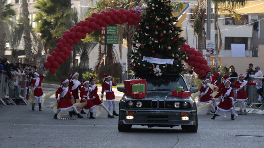 Christians parade in Nazareth, Israel