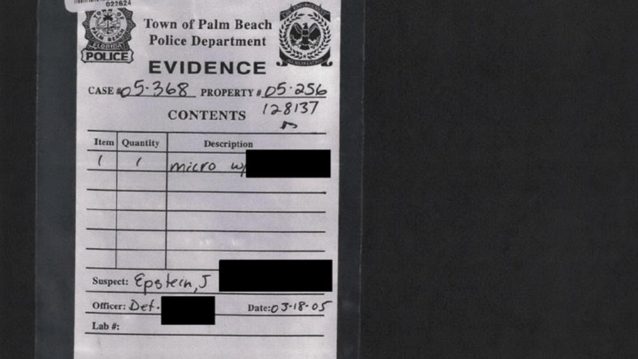Redacted evidence and document in fourth Epstein data set