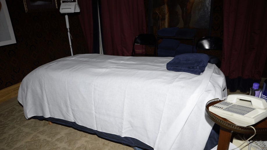 Bed in Epstein's home 