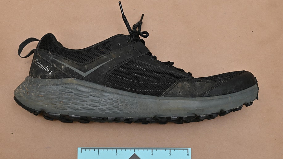 Evidence photos of Luigi Mangione's sneaker from the apprehension  for UnitedHealthcare CEO Brian Thompson murder