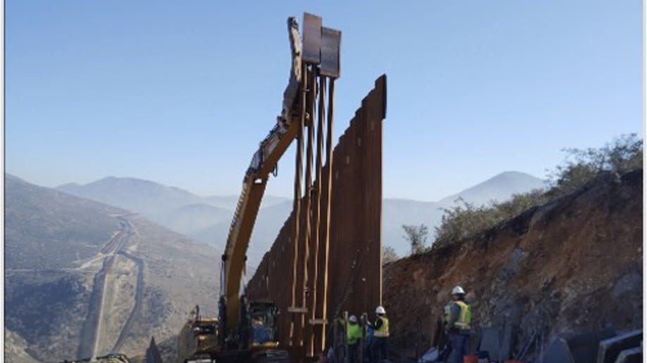 San Diego sector border wall construction