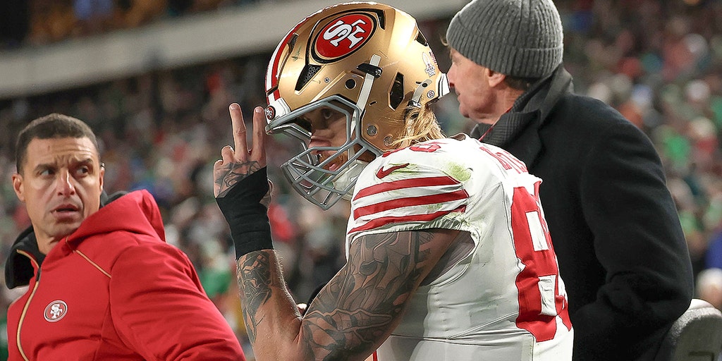 49ers' George Kittle carted off field with Achilles injury during Wild Card Round vs Eagles