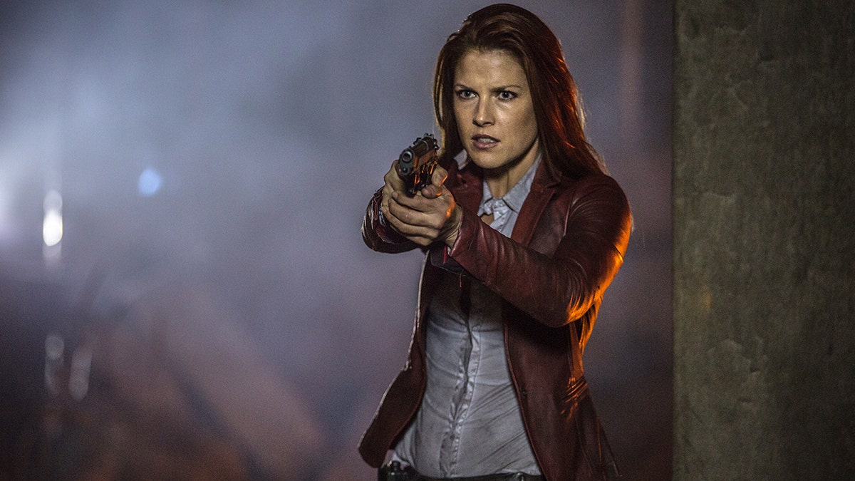 Ali Larter in a screenshot from the 2016 movie, "Resident Evil: The Final Chapter."