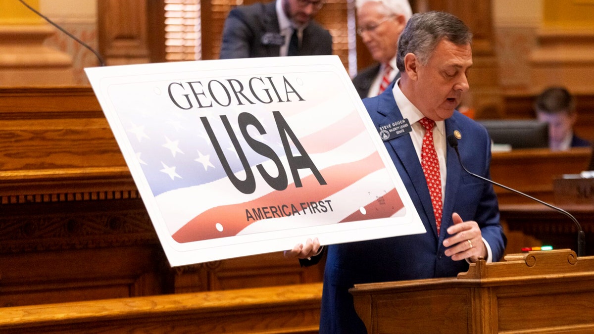 GA state senator steve gooch with america 250 plate