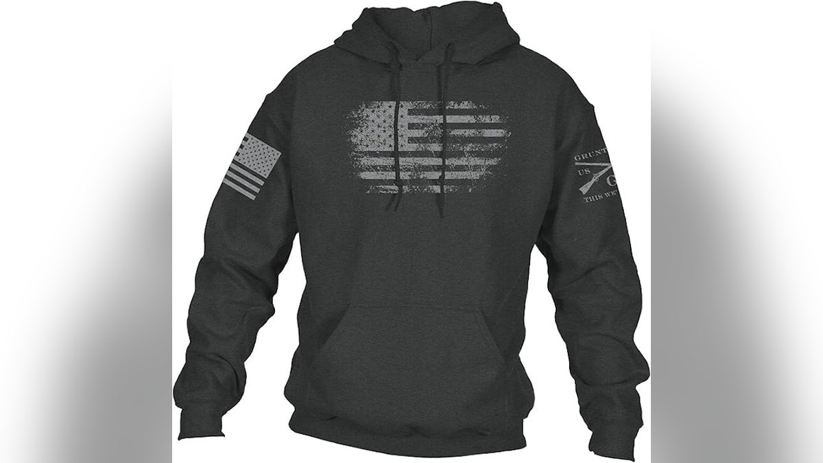 Show your love of country every day with an American flag hoodie.