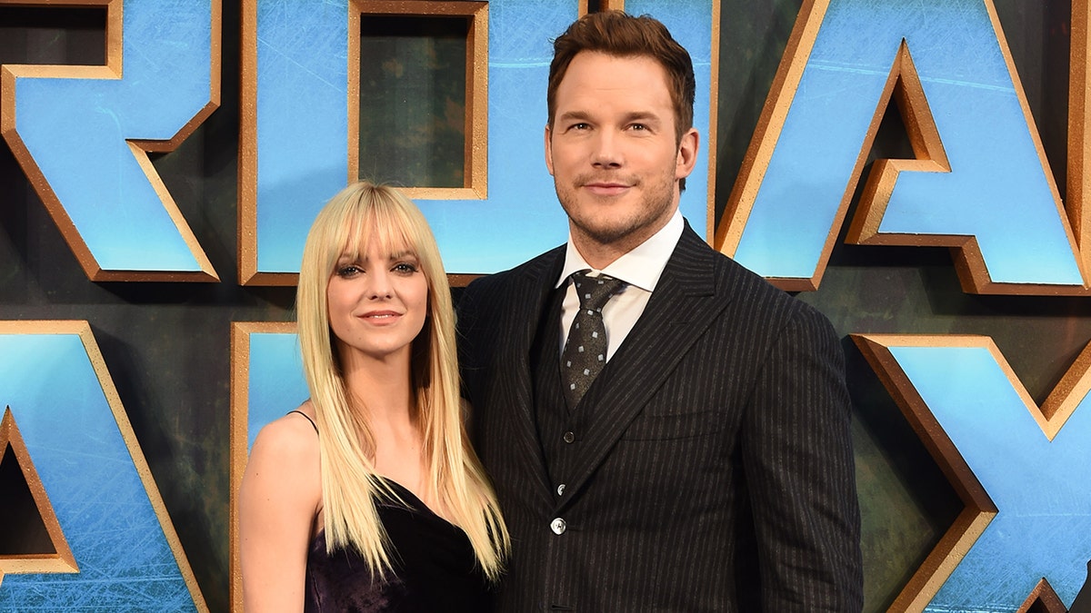 Anna Ferris and Chris Pratt at the London premiere of "Guardians of the Galaxy: Vol. 2," in April 2017.