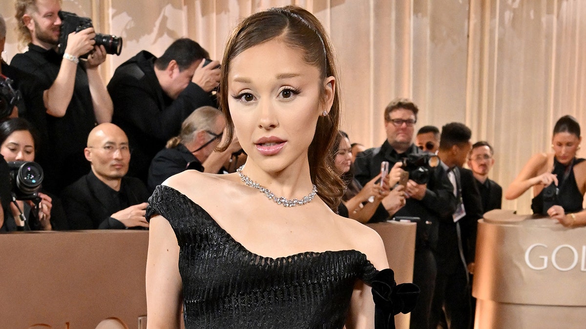 Ariana Grande in Los Angeles for the Golden Globes in January 2026.