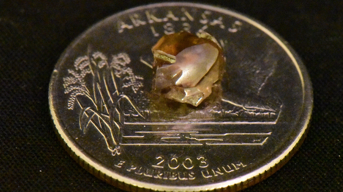 Small diamond on coin