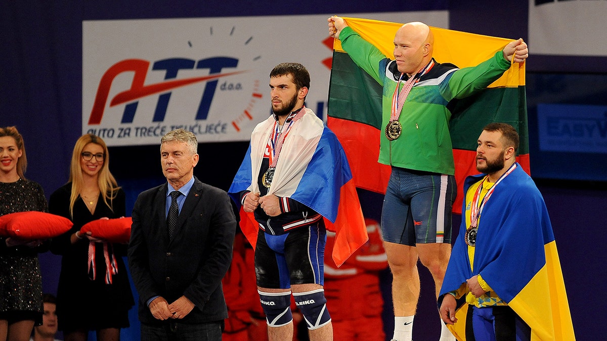 Aurimas Didzbalis reacts