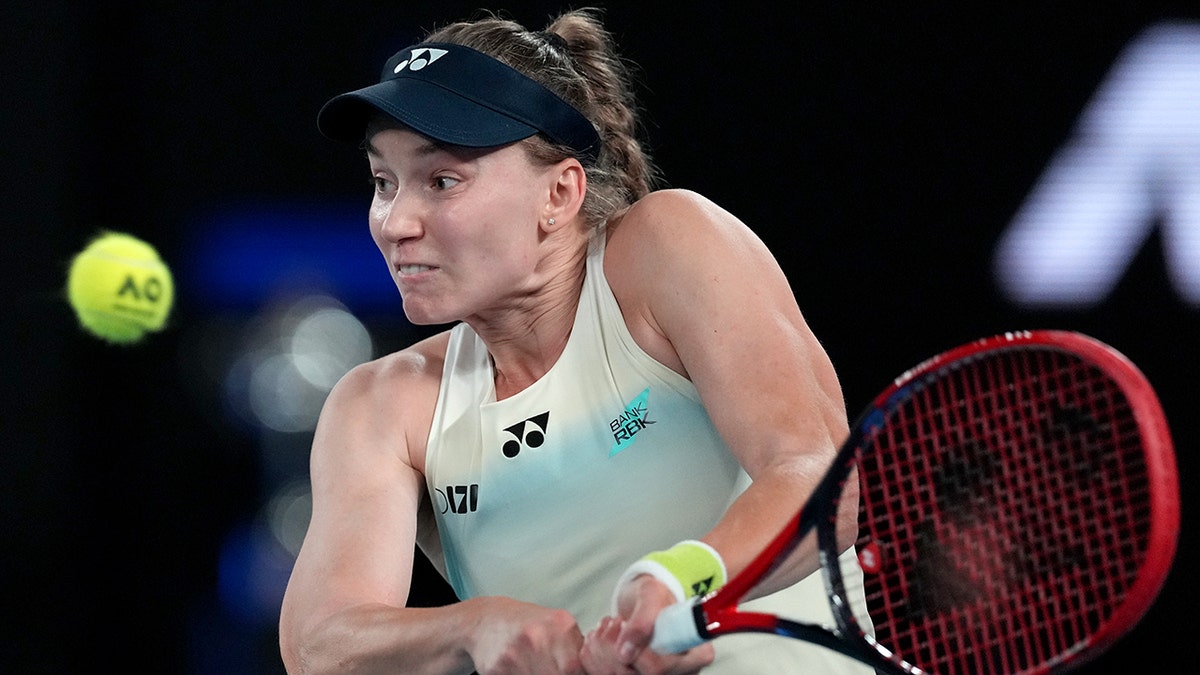 Elena Rybakina backhand shot