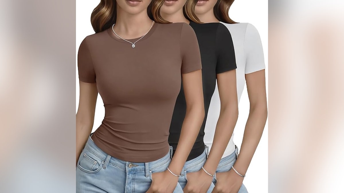 A basic tee goes with everything in your closet.