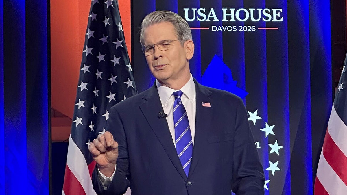 Scott Bessent speaking from Davos