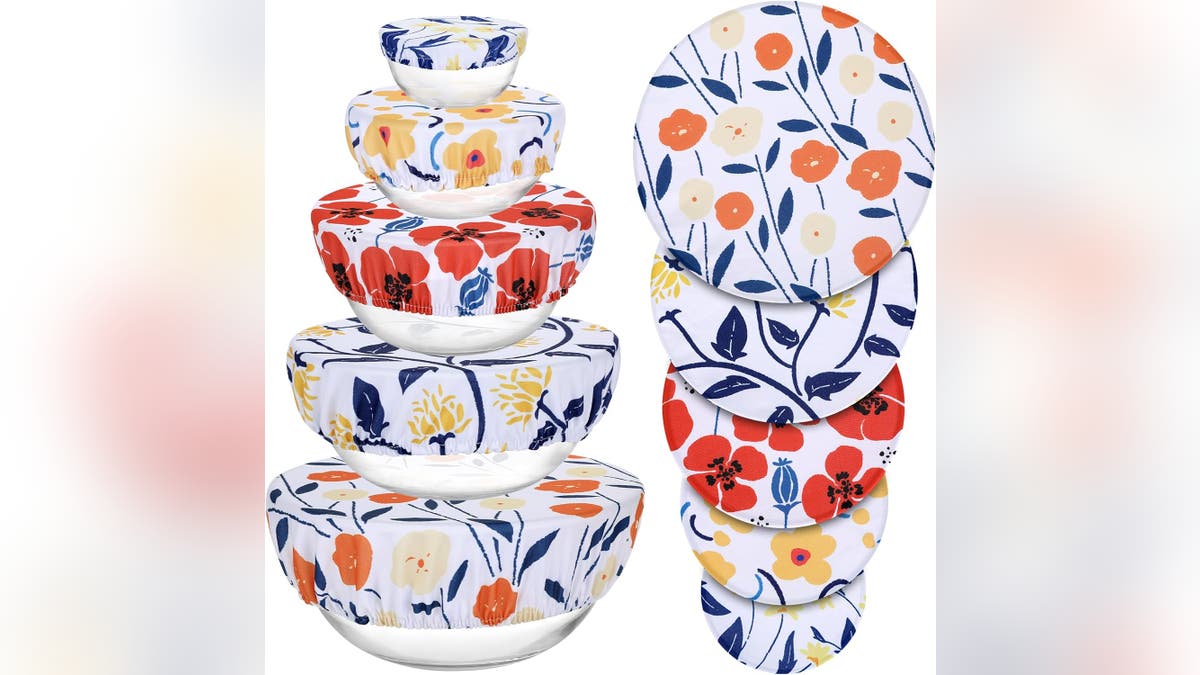 These bowl covers come in five different sizes.
