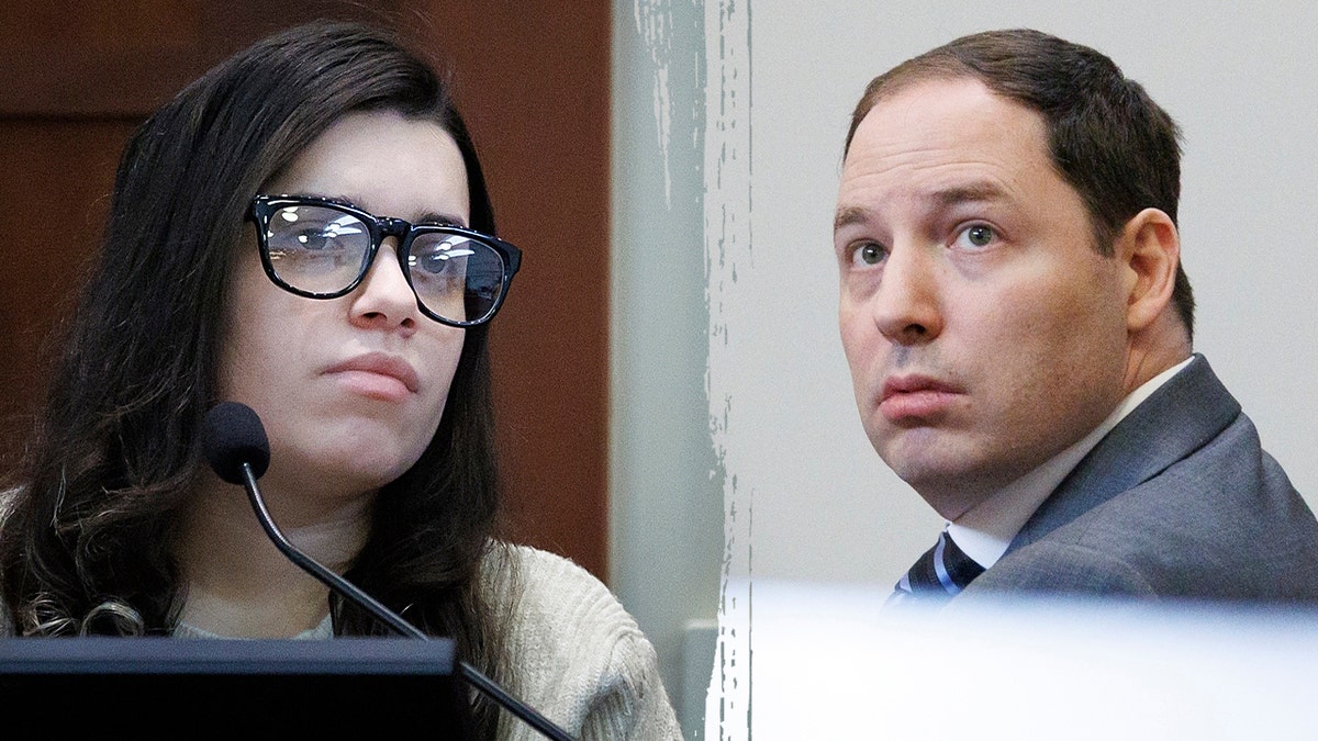 A divided  representation  of Brendan Banfield and Juliana Peres Magalhães successful  a Virginia courtroom