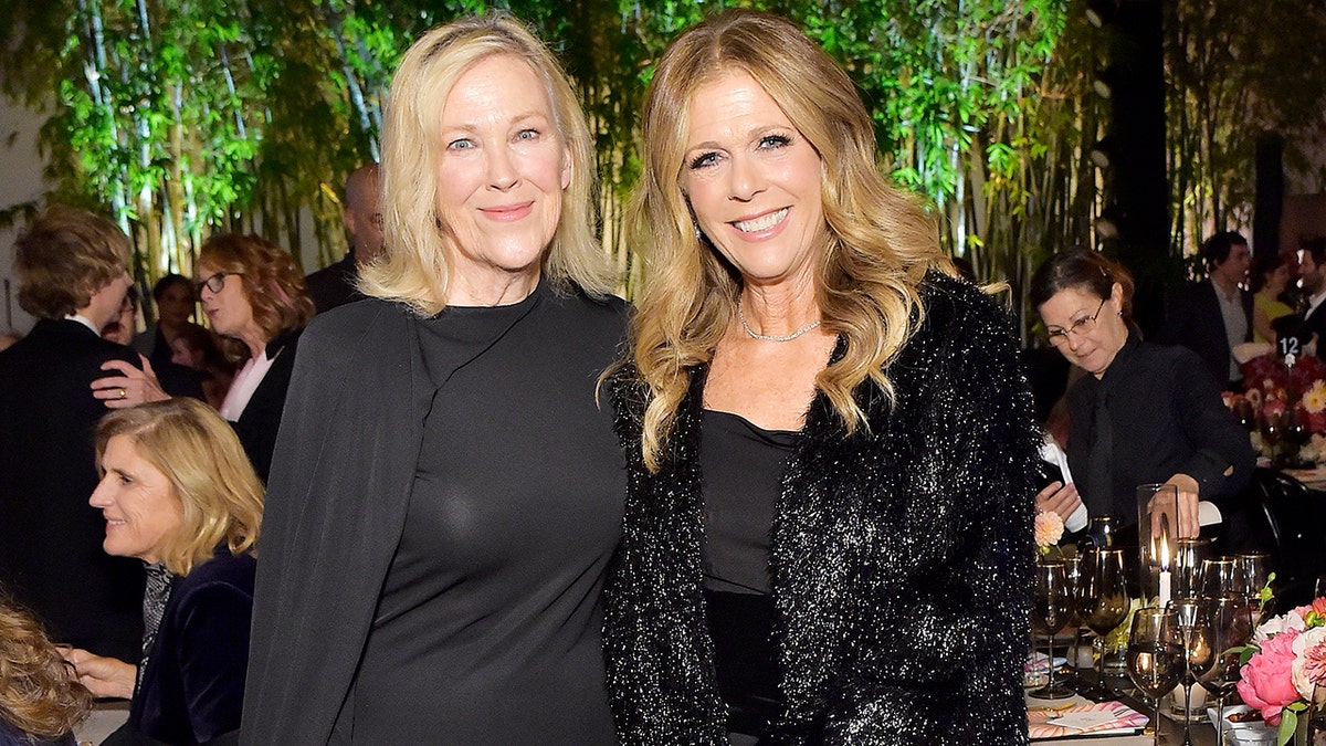 Catherine O'Hara and Rita Wilson at a Gala in Los Angeles in October 2019.