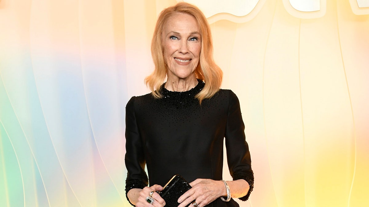 Catherine O’Hara poses on the red carpet at Apple TV+’s Primetime Emmy Party at Ysabel in West Hollywood, California.