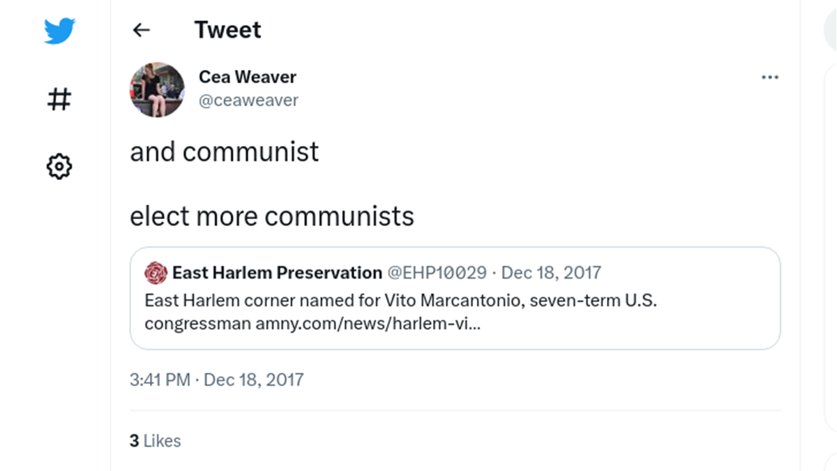 Cea Weaver controversial tweet
