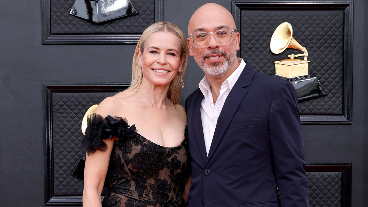 Chelsea Handler and Jo Koy at the Grammy Awards in April 2022.