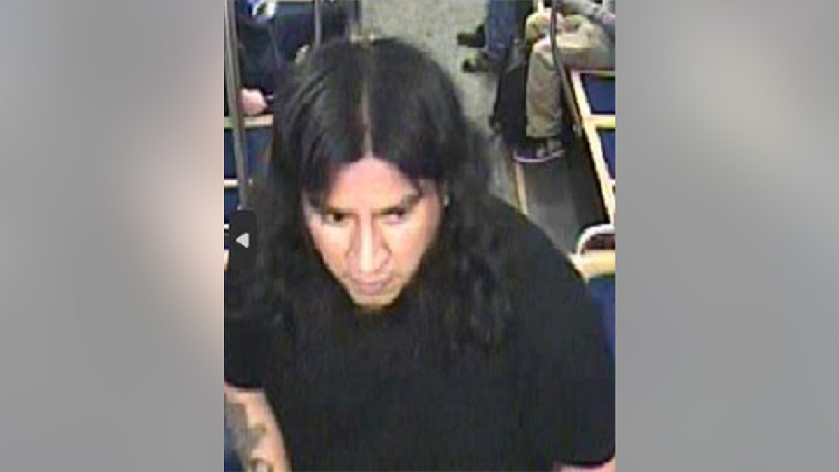 A close up photo from surveillance footage of the suspect, later identified as Jesus Martinez