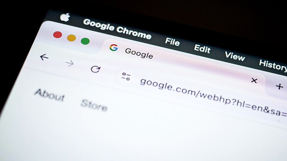 Google Chrome screen on a laptop.