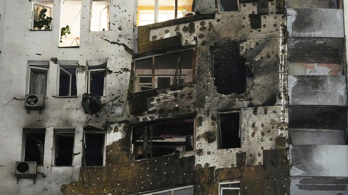 damaged residential building