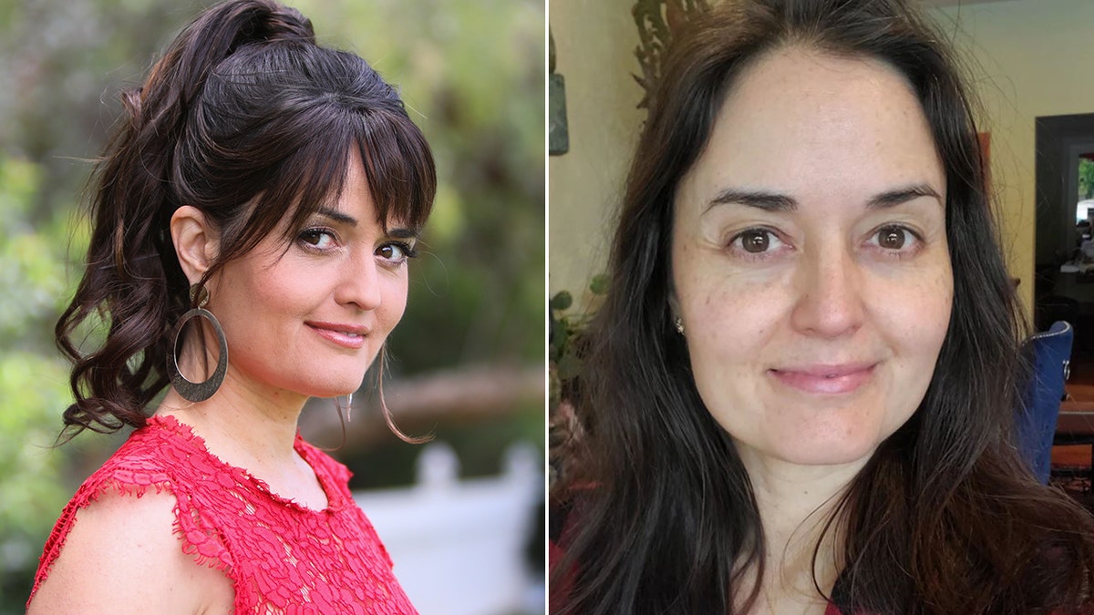 Spolit of Danica McKellar made up and her bare-faced selfie