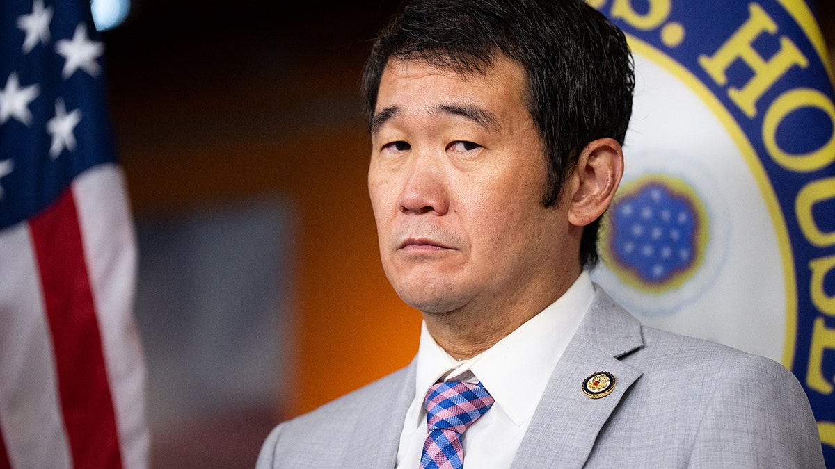 Rep. Dave Min, D-Calif., during press conference on Capitol Hill