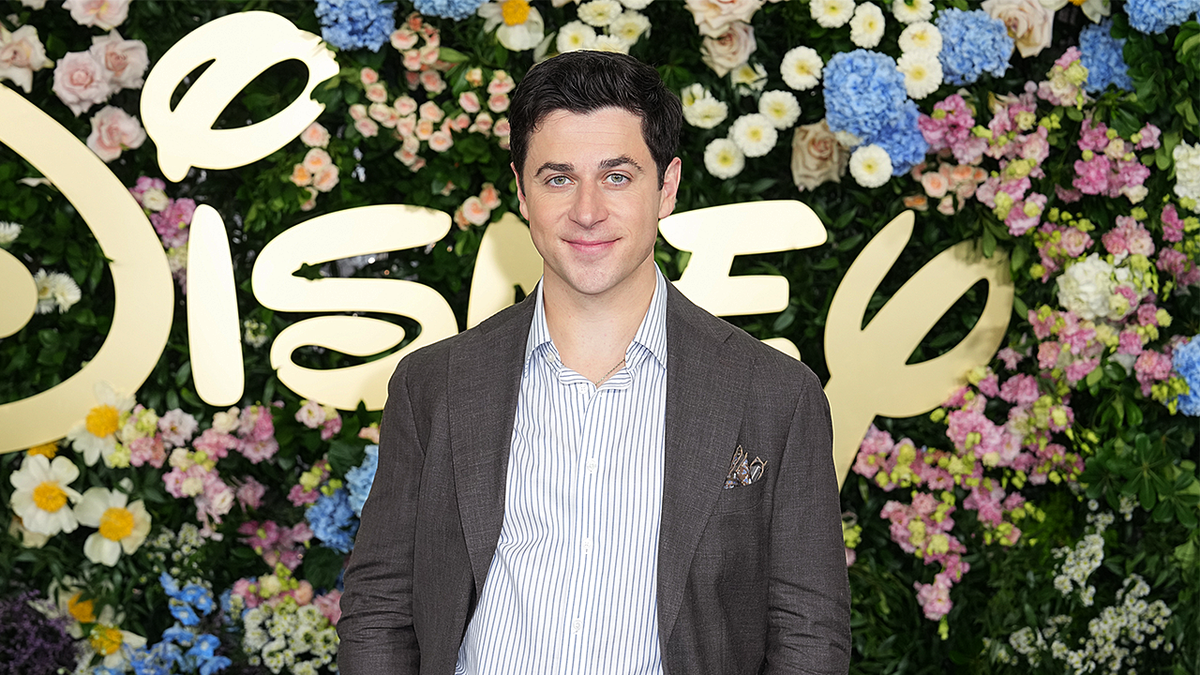 Actor David Henrie on red carpet for Disney event