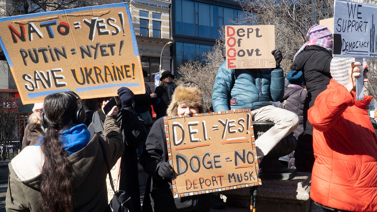 Protesta DEI en Union Square