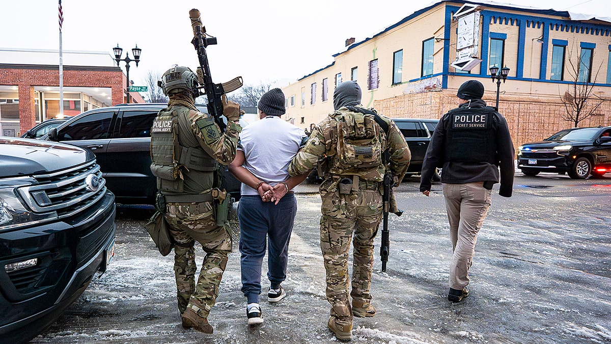 DHS agents making an arrest in Minnesota