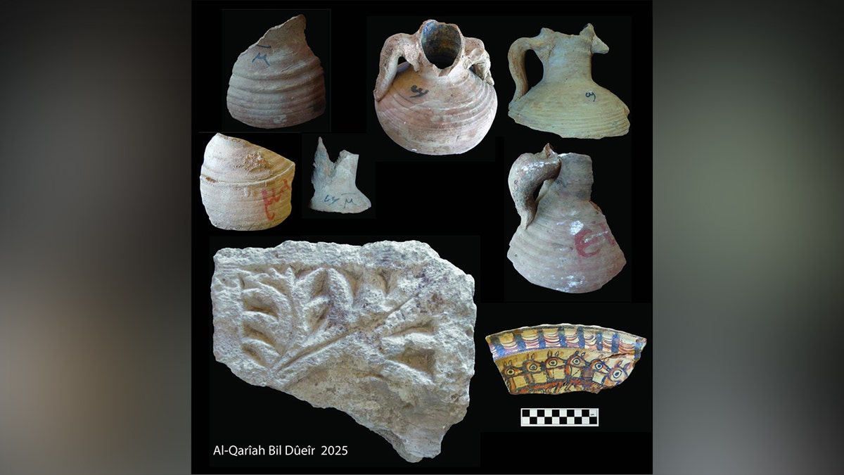 Various artifacts recovered at site