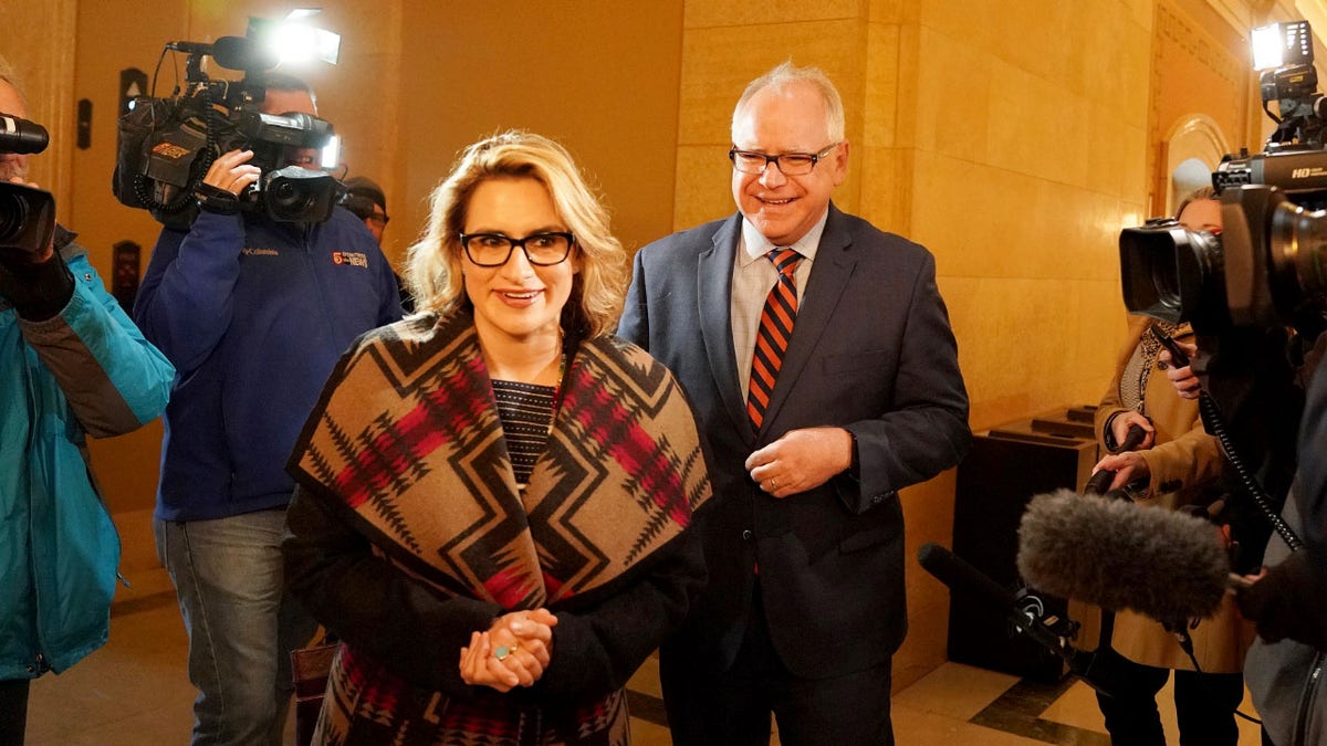 Peggy Flanagan and Tim Walz